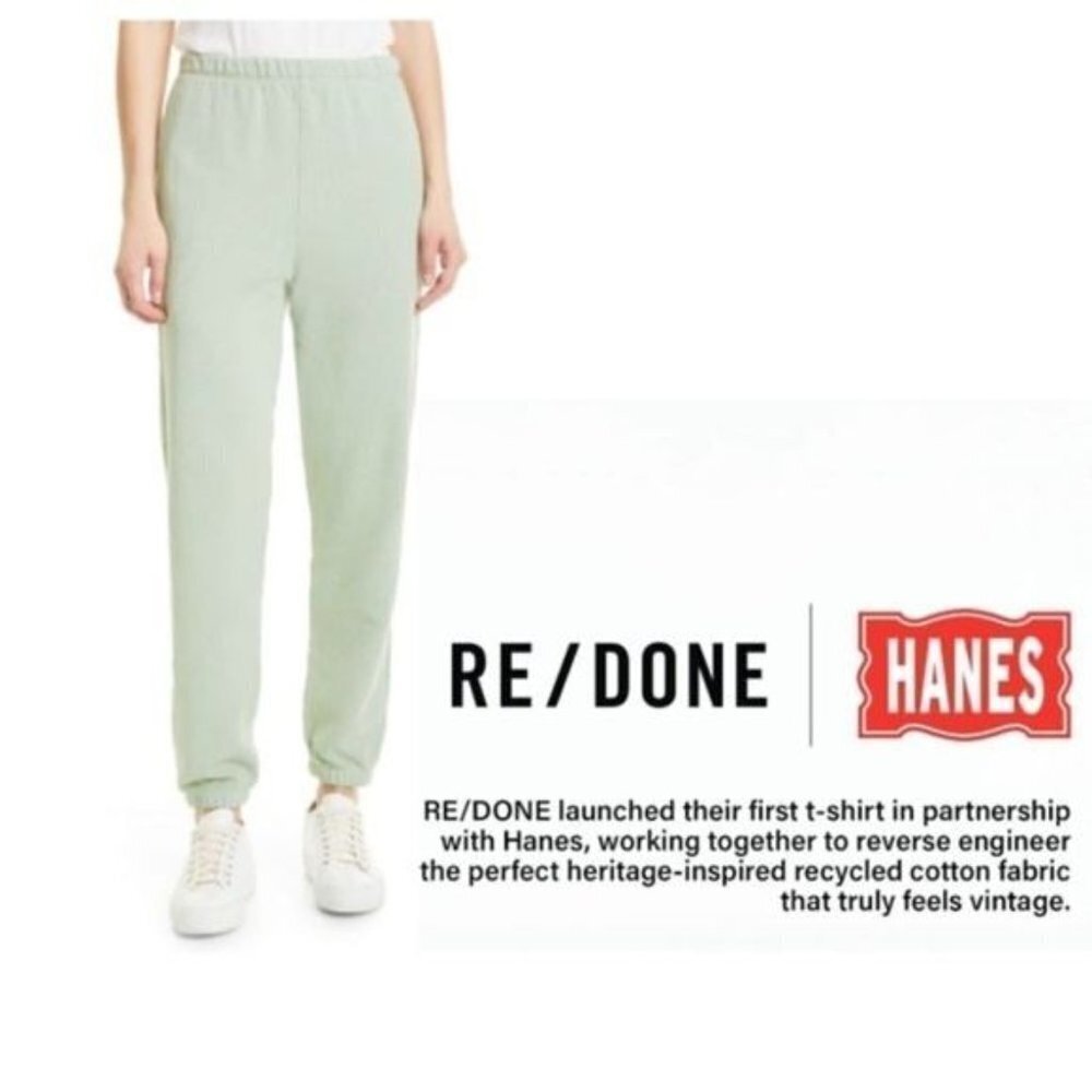 Re/done dusty green sweatpants